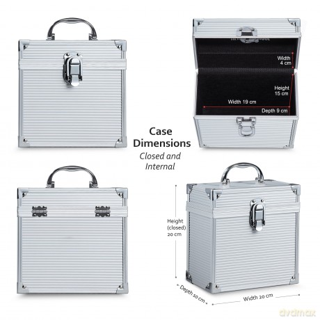 Music Protection: Kxrm22 - 35 Pps - 7 Inch Aluminium Vinyl Storage Case For 35 Singles - Silver - Retro Musique