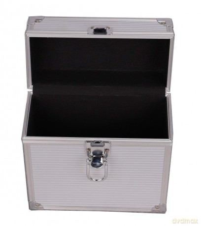 Music Protection: Kxrm22ck - 7 Inch Aluminium Vinyl Storage Case For 35 Singles With Cleaning Kit - Silver - Retro