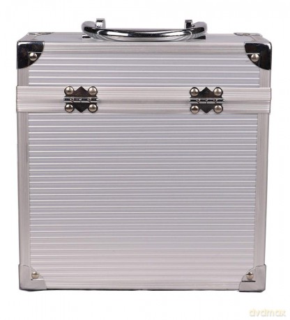Music Protection: Kxrm22ck - 7 Inch Aluminium Vinyl Storage Case For 35 Singles With Cleaning Kit - Silver - Retro