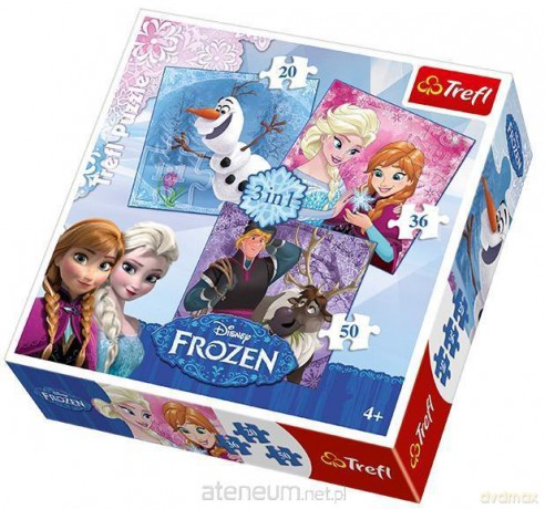 TREFL Puzzle 3w1 Bohaterowie Krainy Lodu [PUZZLE]
