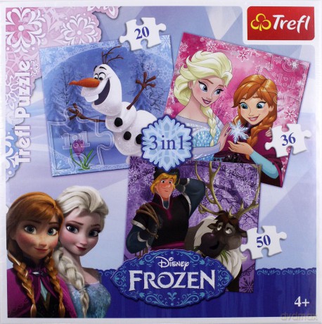 TREFL Puzzle 3w1 Bohaterowie Krainy Lodu [PUZZLE]