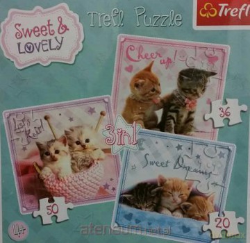 Puzzle 3w1 Słodkie kotki TREFL [PUZZLE]