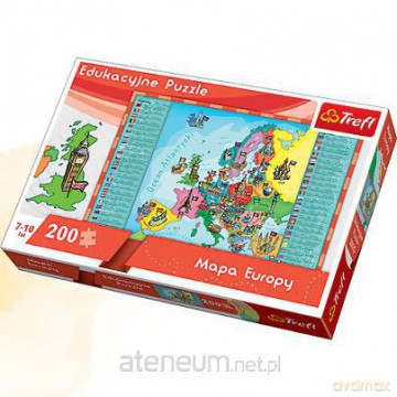 TREFL Puzzle Edukacyjne Mapa Europy dla dzieci [PUZZLE]