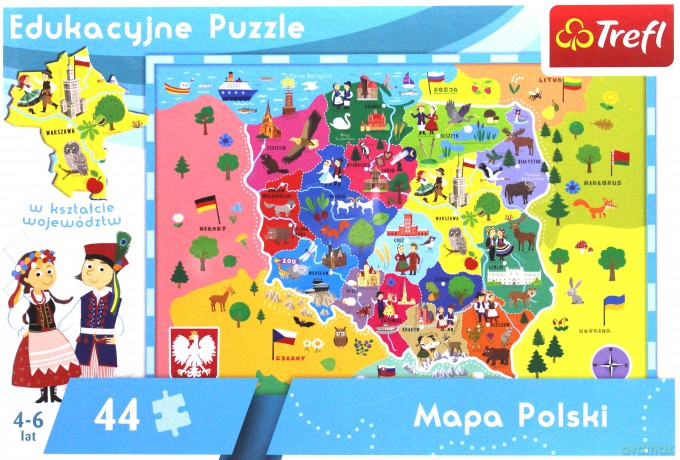 Puzzle Edukacyjne Mapa Polski dla dzieci TREFL [PUZZLE]