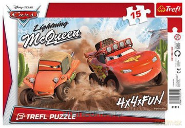 TREFL Puzzle ramkowe 15 el. Auta 2 Wyścig na pustyni [PUZZLE]