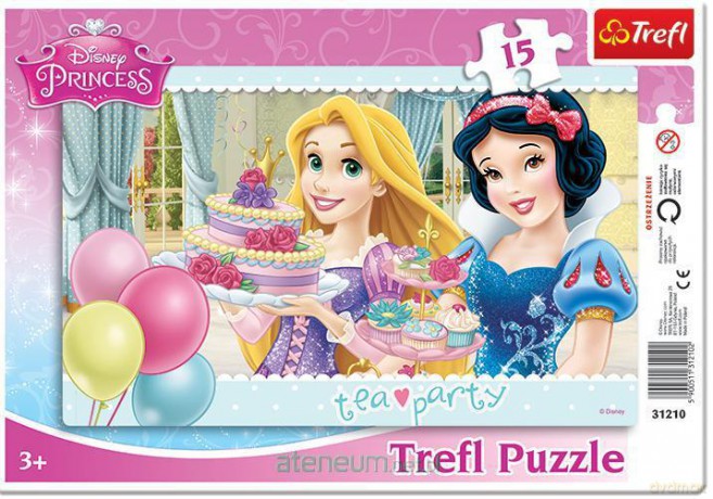 Puzzle ramkowe 15 Disney Princess Przyjęcie TREFL [PUZZLE]