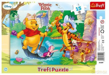 TREFL Puzzle ramkowe 15 Kubuś i Przyjaciele Wyprawa [PUZZLE]