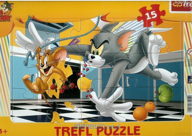 TREFL Puzzle ramkowe 15 el. Tom i Jerry Kuchenne... [PUZZLE]