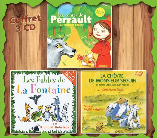 3 Comtes + Livrets: La Fontaine, Perrault, Daudet [3CD]