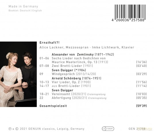 Lackner: Lackner/Lichtwark-Ernsthaft [CD]