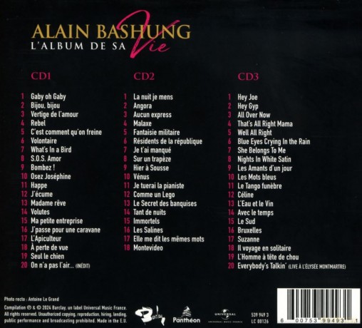 Alain Bashung: L'Album De Sa Vie [3CD]