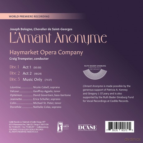 Trompeter,Craig/Haymarket Oper: L'amant Anonyme [3CD]