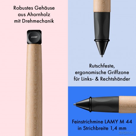 Lamy: LAMY abc Drehbleistift schwarz B 1,4 mm,