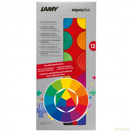 Lamy: LAMY aquaplus rot Wasserfarbkasten 12 Fa
