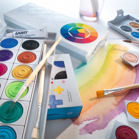 Lamy: LAMY aquaplus Wasserfarbkasten 12 Farben