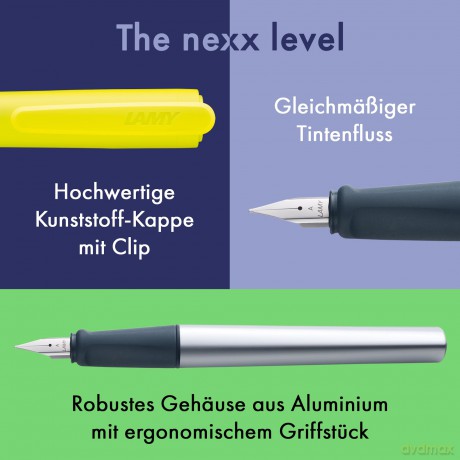 Lamy: LAMY nexx Patronenfźller neonyellow/silb