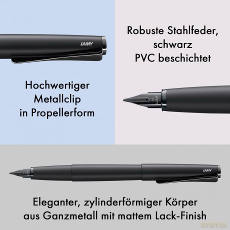 Lamy: LAMY studio Patronenfźller lx-all-black