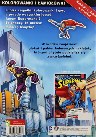 Superman. Kolorowanki i łamigłówki część 2 [KSIĄŻKA]
