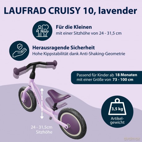 Laufrad ''Cruisy'' 10 Zoll, lavender