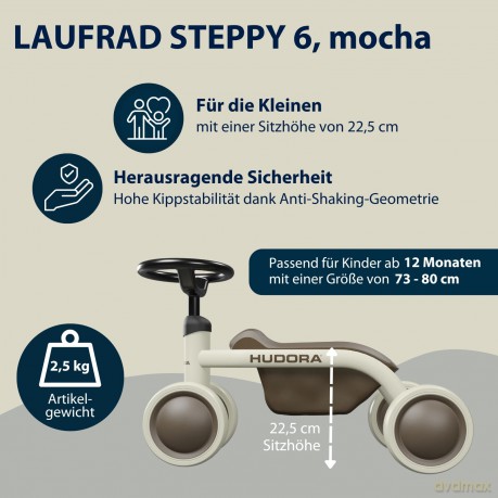 Laufrad ''Steppy'' 6 Zoll, mocha
