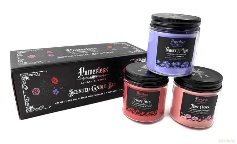 Lauren Roberts Powerless Trilogy Scented Glass Candle Set Set of 3 [KSIĄŻKA]