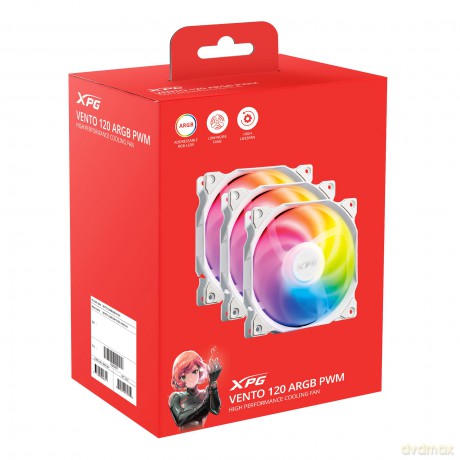 Lźfter XPG VENTO 120 120mm ARGB PWM Fan