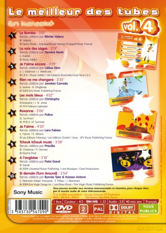 Le Meilleur Des Tubes Vol. 4 En Karaoke [DVD]
