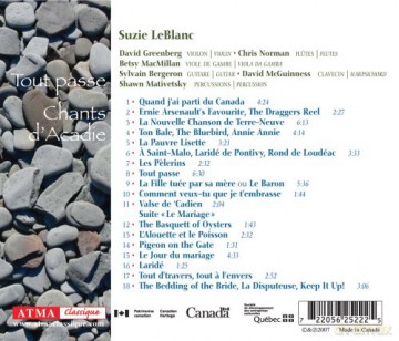 Leblanc: Leblanc/Norman/Greenberg-Tout Passe (Chants Dacadie V [CD]