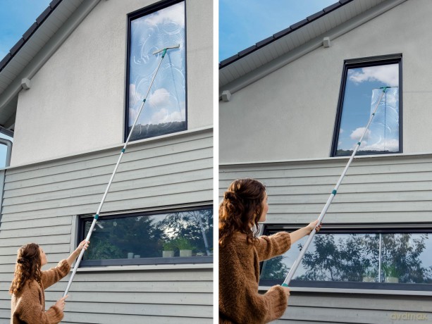 LEIFHEIT 2in1 XL Pro Reach Fensterabzieh