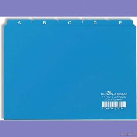Durable: Leitreg.PVC blau A-Z 25tlg. A5