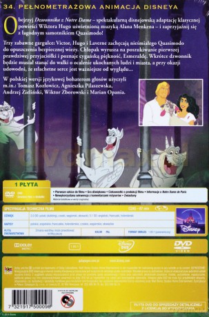 Dzwonnik z Notre Dame (Disney) Czarne charakterki [DVD]