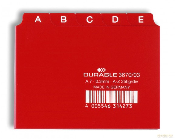 Leitreg.PVC rot A-Z 25tlg.A7