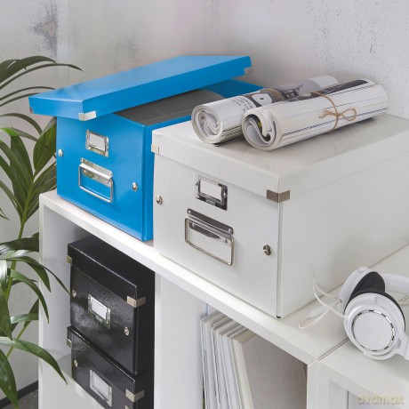 LEITZ Ablagebox A4 blaumetalli