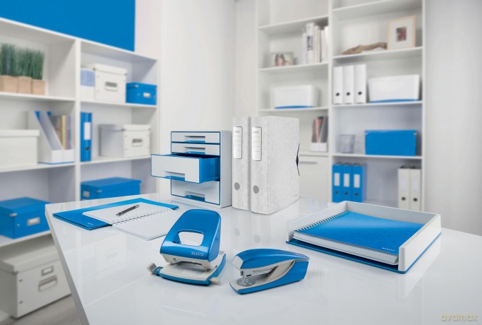 LEITZ Ablagebox A4 blaumetalli
