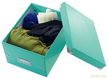 LEITZ Ablagebox A5 Eisblau-Met