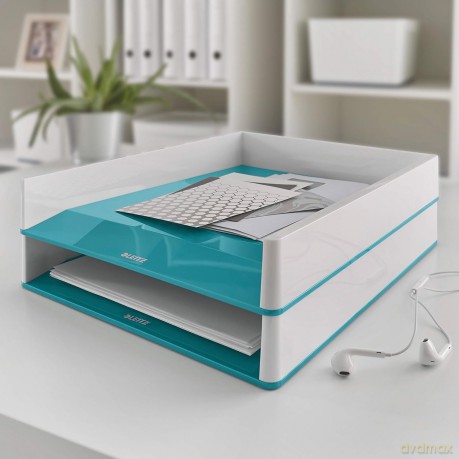 LEITZ Briefablage WOW Duo Colour perlwei
