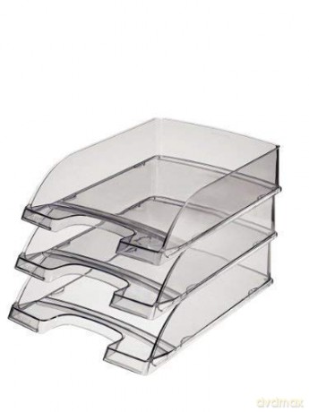 LEITZ Briefkorb grau-transpare