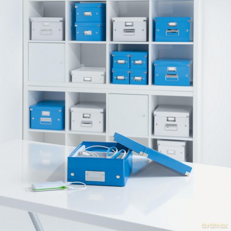 LEITZ CD Ablagebox blaumetalli