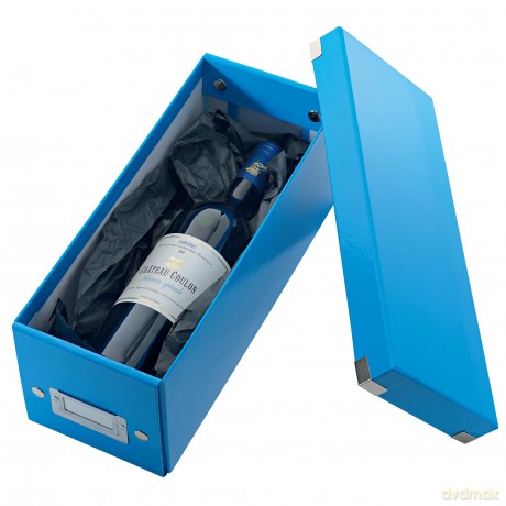 LEITZ CD Ablagebox blaumetalli