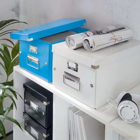 LEITZ CD Ablagebox blaumetalli