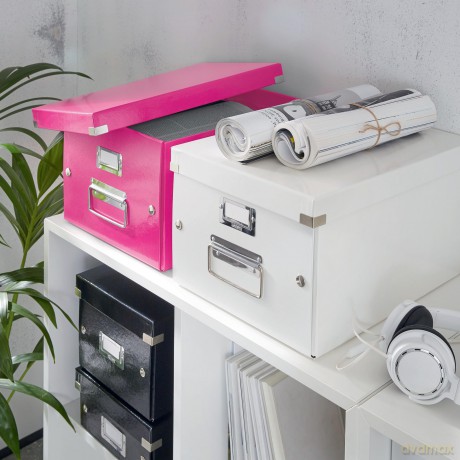 LEITZ CD Ablagebox pinkmetalli