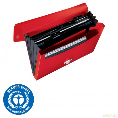 Leitz: LEITZ Fchermappe Recycle 5 Fcher rot