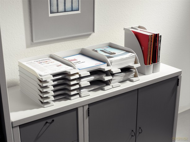 LEITZ Flacher Briefkorb Frost