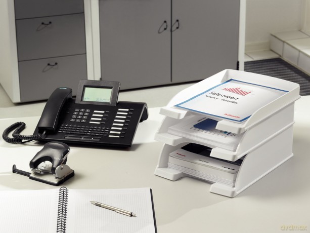 LEITZ Flacher Briefkorb Frost