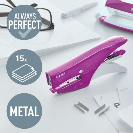 Leitz: LEITZ Heftzange 5531 WOW violett-metalli