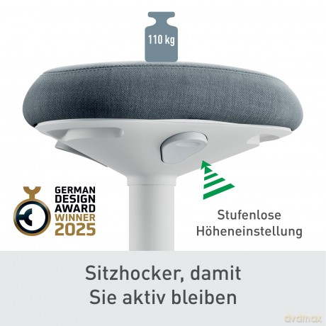 Leitz: LEITZ Hocker Ergo Active 65440085 grau