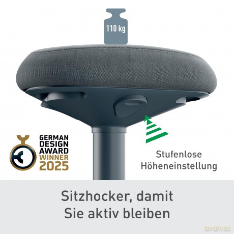 Leitz: LEITZ Hocker Ergo Active 65440089 dunkel