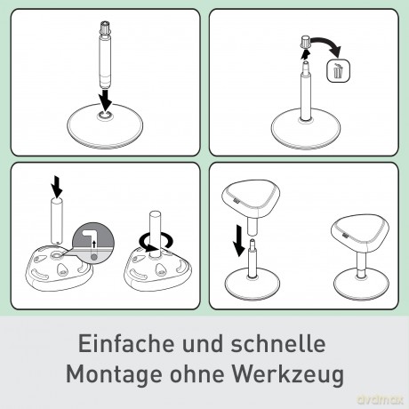 Leitz: LEITZ Hocker Ergo Active 65440089 dunkel