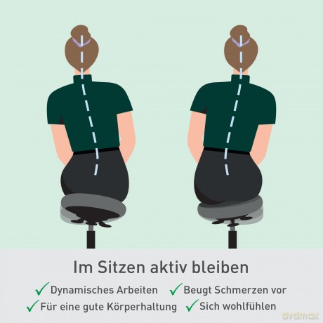 Leitz: LEITZ Hocker Ergo Active 65770095 grau