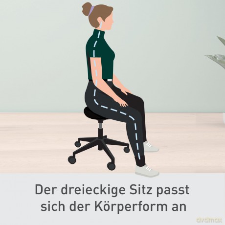 Leitz: LEITZ Hocker Ergo Active 65780095 schwar